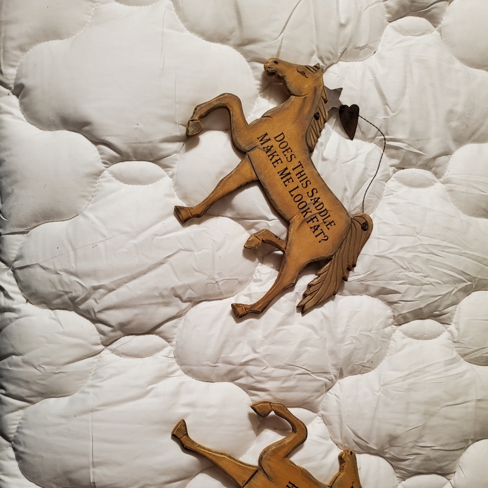 Wooden horse wall hangings